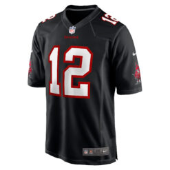 Alternative view of Tom Brady Tampa Bay Buccaneers Black Fashion Game Jersey - All Stitched