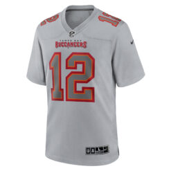 Alternative view of Tom Brady Tampa Bay Buccaneers Grey Atmosphere Fashion Game Jersey - All Stitched