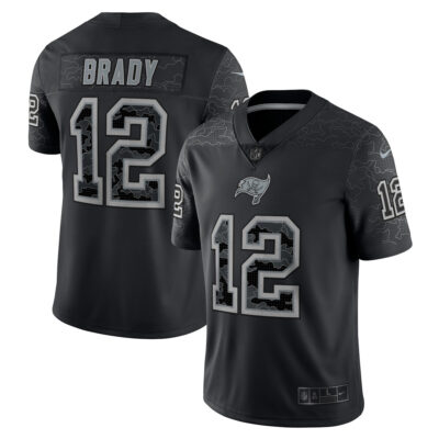 Tom Brady Tampa Bay Buccaneers Black RFLCTV Limited Jersey - All Stitched