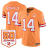 Chris Godwin Jr Tampa Bay Buccaneers 50th Season Orange Throwback Vapor F.U.S.E Limited Jersey - All Stitched