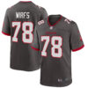 Tristan Wirfs Tampa Bay Buccaneers Pewter Alternate Game Jersey - All Stitched