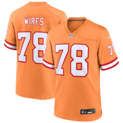 Tristan Wirfs Tampa Bay Buccaneers Orange Alternate Game Jersey - All Stitched