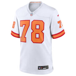 Alternative view of Tristan Wirfs Tampa Bay Buccaneers White '76 Game Jersey - All Stitched