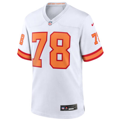 Alternative view of Tristan Wirfs Tampa Bay Buccaneers White '76 Game Jersey - All Stitched