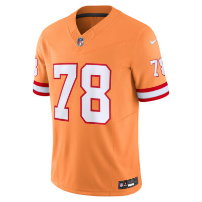 Alternative view of Tristan Wirfs Tampa Bay Buccaneers Orange Alternate Vapor F.U.S.E Limited Jersey - All Stitched