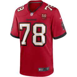 Alternative view of Tristan Wirfs Tampa Bay Buccaneers 50th Season Red Home Game Jersey - All Stitched