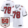 Tristan Wirfs Tampa Bay Buccaneers 50th Season White Away Game Jersey - All Stitched