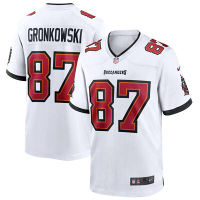 Rob Gronkowski Tampa Bay Buccaneers White Away Game Jersey - All Stitched