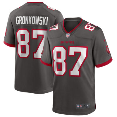 Rob Gronkowski Tampa Bay Buccaneers Pewter Alternate Game Jersey - All Stitched