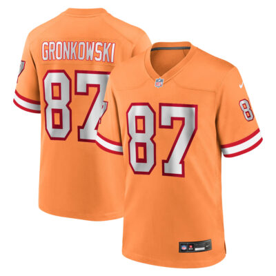 Rob Gronkowski Tampa Bay Buccaneers Orange Alternate Game Jersey - All Stitched