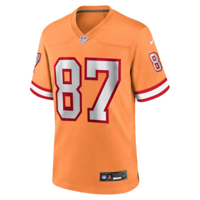 Alternative view of Rob Gronkowski Tampa Bay Buccaneers Orange Alternate Game Jersey - All Stitched