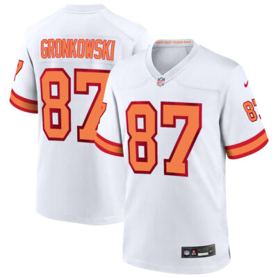 Rob Gronkowski Tampa Bay Buccaneers White '76 Game Jersey - All Stitched