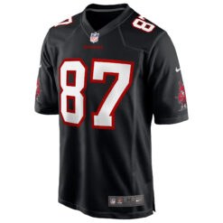 Alternative view of Rob Gronkowski Tampa Bay Buccaneers Black Fashion Game Jersey - All Stitched