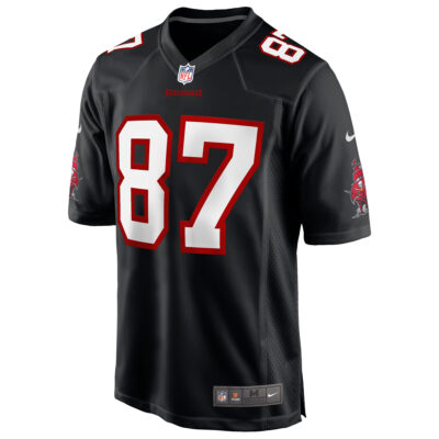 Alternative view of Rob Gronkowski Tampa Bay Buccaneers Black Fashion Game Jersey - All Stitched
