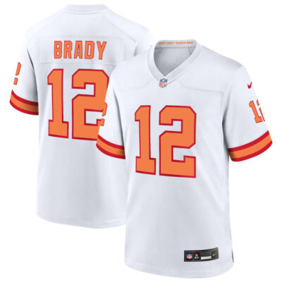 Tom Brady Tampa Bay Buccaneers White '76 Game Jersey - All Stitched