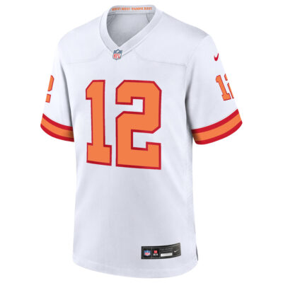 Alternative view of Tom Brady Tampa Bay Buccaneers White '76 Game Jersey - All Stitched