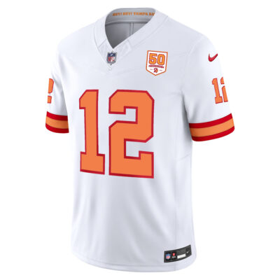 Alternative view of Tom Brady Tampa Bay Buccaneers 50th Season White '76 Vapor F.U.S.E Limited Jersey - All Stitched