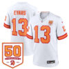 Mike Evans Tampa Bay Buccaneers 50th Season White '76 Game Jersey - All Stitched