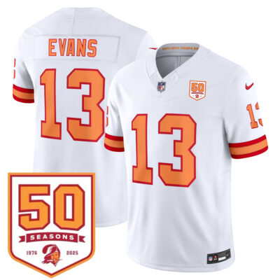 Mike Evans Tampa Bay Buccaneers 50th Season White '76 Vapor F.U.S.E Limited Jersey - All Stitched