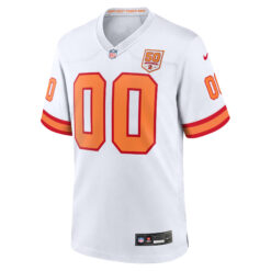 Alternative view of Custom Tampa Bay Buccaneers 50th Season White '76 Game Jersey - All Stitched