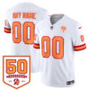 Custom Tampa Bay Buccaneers 50th Season White '76 Vapor F.U.S.E Limited Jersey - All Stitched