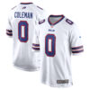 Keon Coleman Buffalo Bills White Away Game Jersey - All Stitched