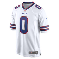 Alternative view of Keon Coleman Buffalo Bills White Away Game Jersey - All Stitched