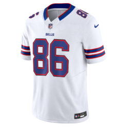 Alternative view of Dalton Kincaid Buffalo Bills White Away Vapor F.U.S.E Limited Jersey - All Stitched