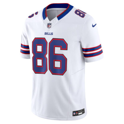Alternative view of Dalton Kincaid Buffalo Bills White Away Vapor F.U.S.E Limited Jersey - All Stitched
