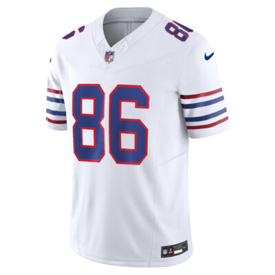 Alternative view of Dalton Kincaid Buffalo Bills White Alternate Vapor F.U.S.E Limited Jersey - All Stitched