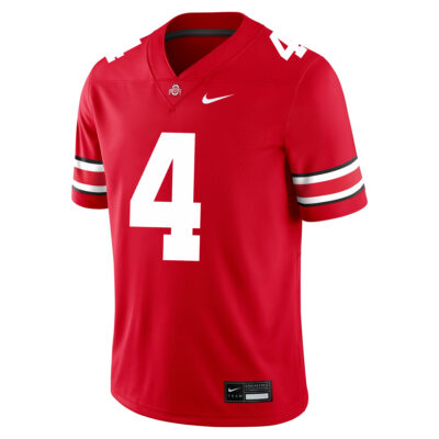 Alternative view of Jeremiah Smith Ohio State Buckeyes Football Scarlet Game Jersey - All Stitched