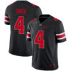 Jeremiah Smith Ohio State Buckeyes Football Black Game Jersey - All Stitched