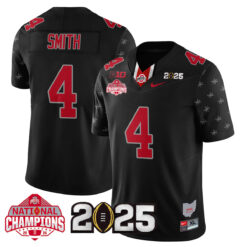 Jeremiah Smith Ohio State Buckeyes Football CFP National Champions Black Ohio Concept Limited Jersey - All Stitched