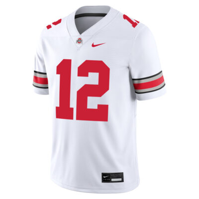 Alternative view of Bryce West Ohio State Buckeyes Football White Game Jersey - All Stitched