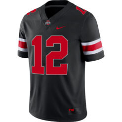 Alternative view of Bryce West Ohio State Buckeyes Football Black Game Jersey - All Stitched