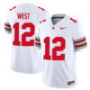 Bryce West Ohio State Buckeyes Football White Heritage Stripe Limited Jersey - All Stitched