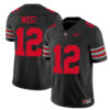 Bryce West Ohio State Buckeyes Football Black Heritage Stripe Limited Jersey - All Stitched