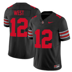 Bryce West Ohio State Buckeyes Football Black Heritage Stripe Limited Jersey - All Stitched