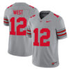 Bryce West Ohio State Buckeyes Football Grey Heritage Stripe Limited Jersey - All Stitched