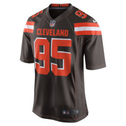 Alternative view of Myles Garrett Cleveland Browns Brown Jersey - All Stitched
