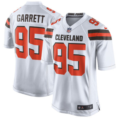 Myles Garrett Cleveland Browns White Jersey - All Stitched