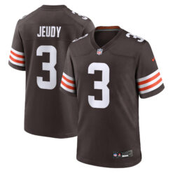 Jerry Jeudy Cleveland Browns Brown Home Game Jersey - All Stitched