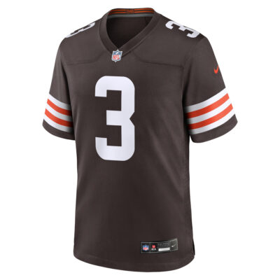 Alternative view of Jerry Jeudy Cleveland Browns Brown Home Game Jersey - All Stitched