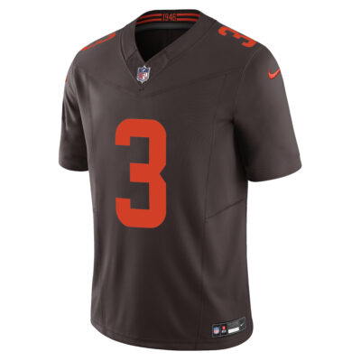 Alternative view of Jerry Jeudy Cleveland Browns Brown Alternate Vapor F.U.S.E Limited Jersey - All Stitched
