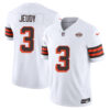 Jerry Jeudy Cleveland Browns White 1946 Throwback Vapor F.U.S.E Limited Jersey - All Stitched
