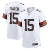 Joe Flacco Cleveland Browns White Away Game Jersey - All Stitched