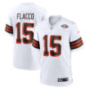 Joe Flacco Cleveland Browns White 1946 Throwback Game Jersey - All Stitched