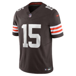 Alternative view of Joe Flacco Cleveland Browns Brown Home Vapor F.U.S.E Limited Jersey - All Stitched