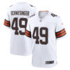 Carson Schwesinger Cleveland Browns White Away Game Jersey - All Stitched