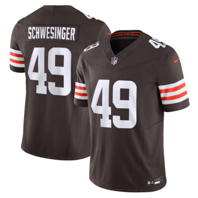 Carson Schwesinger Cleveland Browns Brown Home Vapor F.U.S.E Limited Jersey - All Stitched